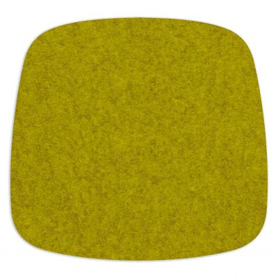 Moosgrüne Hey Sign Filz Sitzauflage für Eames Plastic Chairs DSR, DSW und DSX.